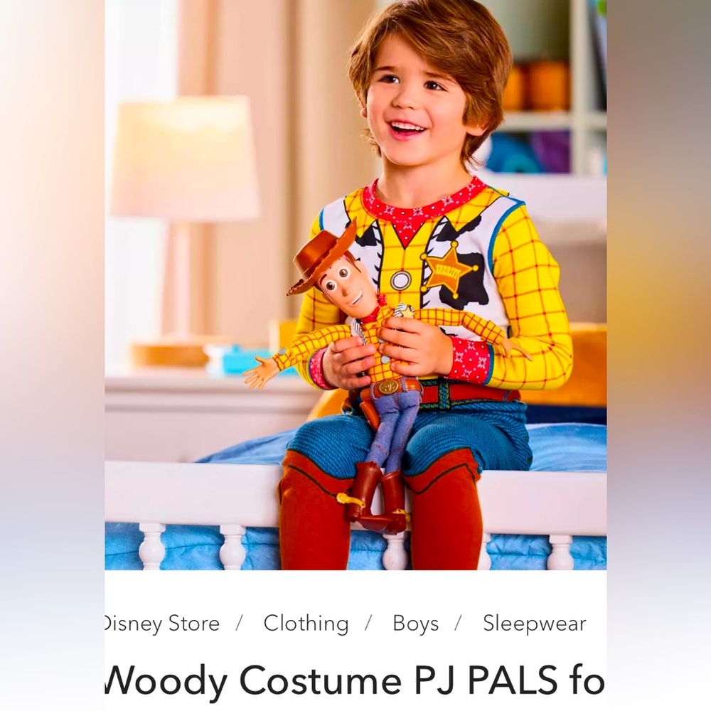 Disney New w/Tags Woody PJ from Movie -Toy Story - Woody Character for Kids Sz 3